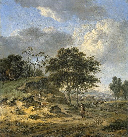 Jan Wijnants Landscape with two hunters Germany oil painting art